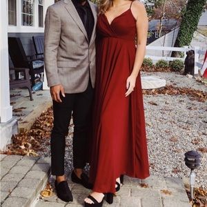 Lulu’s Maroon Evening Gown